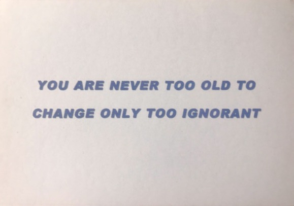 'Ignorance' postcard